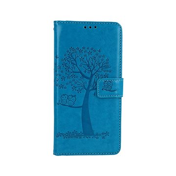 TopQ Pouzdro Xiaomi Redmi 9 knížkové Tyrkysový strom sovičky 84467 (84467)