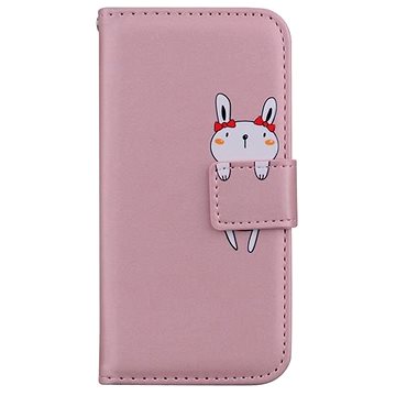 TopQ Pouzdro Xiaomi Redmi Note 11 Pro knížkové růžové s králíčkem 84193 (84193)