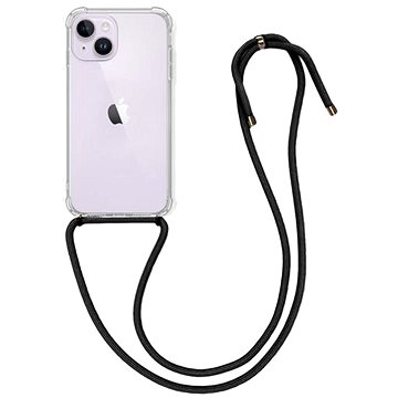 TopQ Kryt iPhone 14 Plus s černou šňůrkou průhledný 82588 (82588)