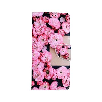 TopQ Pouzdro Xiaomi Redmi 10C knížkové Růžové květy 80873 (80873)