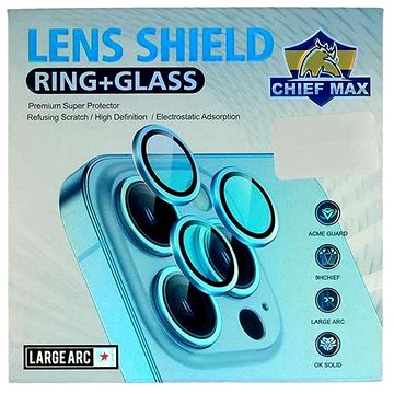 TopQ Tvrzené sklo RING+ Diamond na zadní fotoaparát iPhone 13 mini modré (86790)