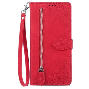 TopQ Pouzdro Xiaomi Redmi Note 10 Pro knížkové se zipem červené 84250 (84250)