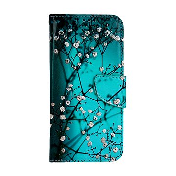 TopQ Pouzdro Samsung A54 5G knížkové Modré s květy 94310 (94310)
