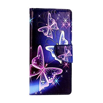 TopQ Pouzdro Samsung A14 5G knížkové Modré s motýlky 94253 (94253)
