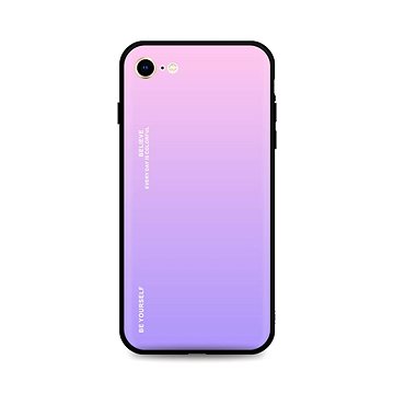 TopQ Kryt LUXURY iPhone 8 pevný duhový růžový 92468 (92468)