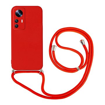 TopQ Kryt Xiaomi 12T Pro červený se šňůrkou 93922 (93922)
