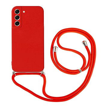 TopQ Kryt Samsung S21 FE červený se šňůrkou 93438 (93438)