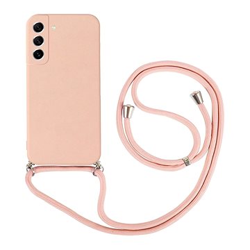 TopQ Kryt Samsung S21 FE růžový se šňůrkou 93436 (93436)