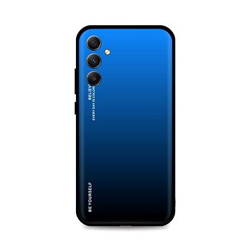 TopQ Kryt LUXURY Samsung A34 pevný duhový modrý 93357 (93357)
