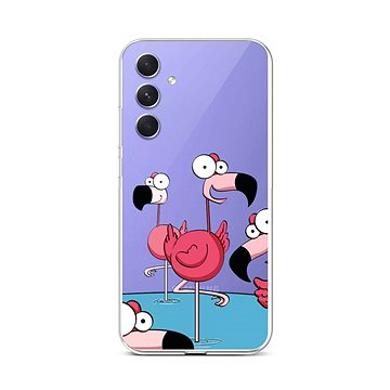 TopQ Kryt Samsung A54 5G Cartoon Flamingos 93263 (93263)