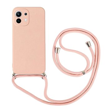 TopQ Kryt Xiaomi Mi 11 Lite růžový se šňůrkou 93929 (93929)