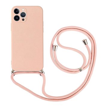TopQ Kryt iPhone 13 Pro růžový se šňůrkou 94247 (94247)