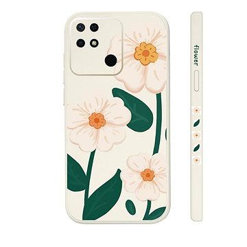TopQ Kryt Xiaomi Redmi 10C Bílé květy 94516 (94516)