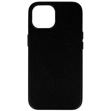 TopQ Kryt Leather MagSafe iPhone 13 černý 95084 (95084)