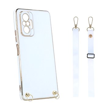 TopQ Kryt Xiaomi Redmi Note 10 Pro Fancy bílý se šňůrkou 94598 (94598)