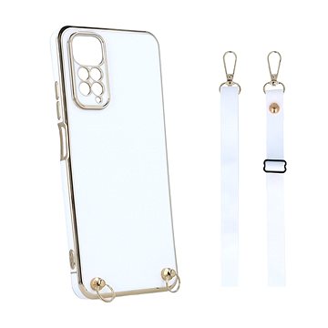 TopQ Kryt Xiaomi Redmi Note 11 Fancy bílý se šňůrkou 94482 (94482)