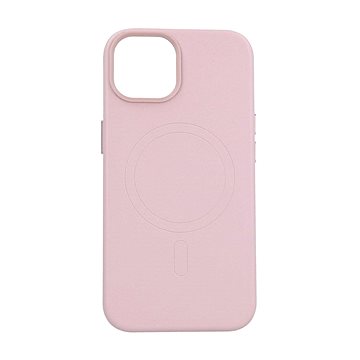 TopQ Kryt Leather MagSafe iPhone 14 růžový 95110 (95110)