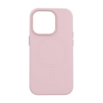 TopQ Kryt Leather MagSafe iPhone 14 Pro růžový 95105 (95105)