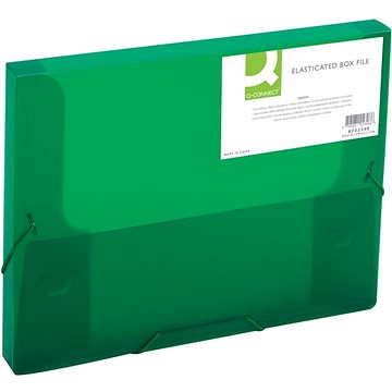 Q-CONNECT A4 s gumičkou, transparentně zelený (KF02308)