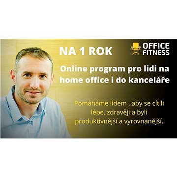 Fyzio cvičební lekce na židli i u ní pro lidi při dlouhodobém sezení za pracovním stolem - na 1 rok