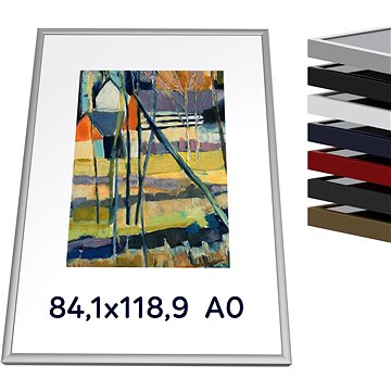 THALU Kovový rám 84,1x118,9 A0 cm Modrá tmavá (3270249)