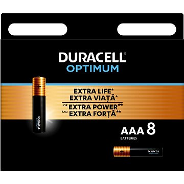 DURACELL Optimum alkalická baterie mikrotužková AAA 8 ks (42393)