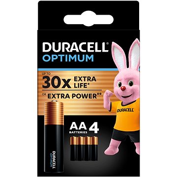 DURACELL Optimum alkalická baterie tužková AA 4 ks (42384)