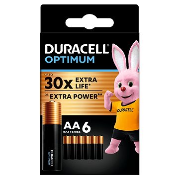 DURACELL Optimum alkalická baterie tužková AA 6 ks (42385)