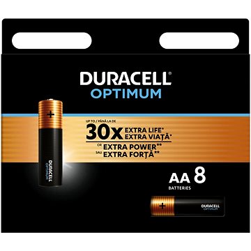 DURACELL Optimum alkalická baterie tužková AA 8 ks (42386)
