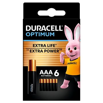 DURACELL Optimum alkalická baterie mikrotužková AAA 6 ks (42392)