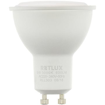 RETLUX RLL 303 GU10 žárovka 9W WW (RLL 303)