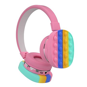 Oxe Bluetooth dětská sluchátka Pop It růžová (H-806-P)