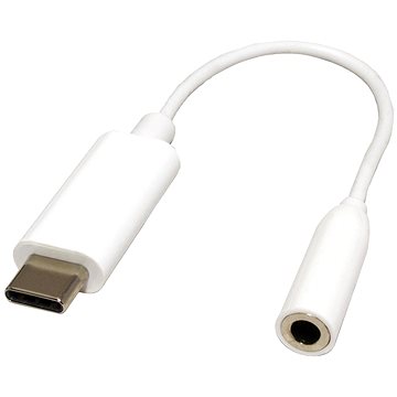 OEM Adaptér USB C(M) - jack 3,5, sluchátka + mikrofon bílý (USBC-AUDIO)