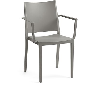 ROJAPLAST Židle zahradní MOSK ARMCHAIR, šedá (5604916050415)