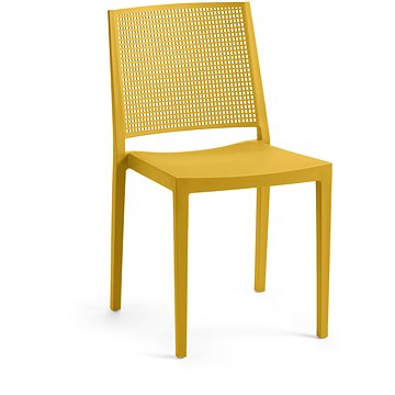 ROJAPLAST Židle zahradní GRID, hořčicově žlutá (5604916050569)
