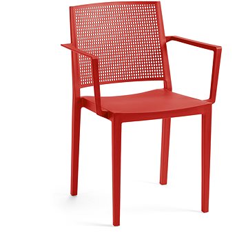 ROJAPLAST Židle zahradní GRID ARMCHAIR, červená (5604916050620)