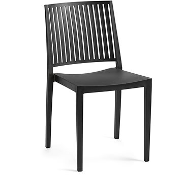 ROJAPLAST Židle zahradní BARS, černá (5604916050446)