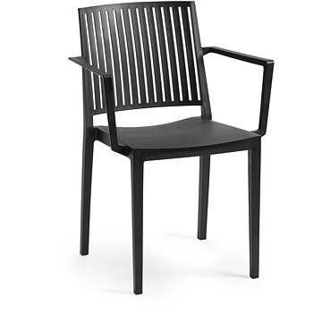 ROJAPLAST Židle zahradní BARS ARMCHAIR, černá (5604916050507)