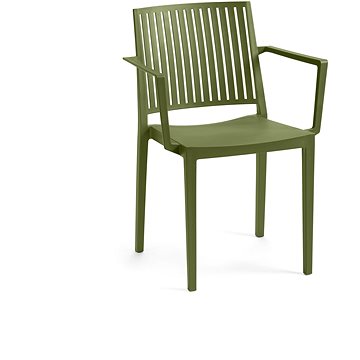 ROJAPLAST Židle zahradní BARS ARMCHAIR, olivová (5604916050538)