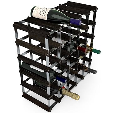 RTA stojan na 30 lahví vína, černý jasan - pozinkovaná ocel / rozložený (WINE0073)