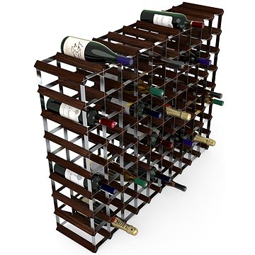 RTA Stojan na víno na 90 lahví, tmavá borovice - pozinkovaná ocel / rozložený (WINE0296)