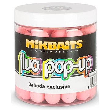 Mikbaits Plovoucí Fluo boilie Jahoda exclusive (RYB013397nad)