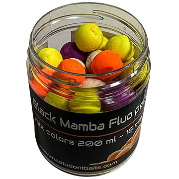 Mastodont Baits Fluo pop-up Black Mamba 16mm 200ml Mix barev (8594187922726)