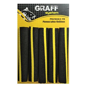 Graff Plovoucí pěna 10mm x 60mm Žluto-černá 5ks (8594185853466)