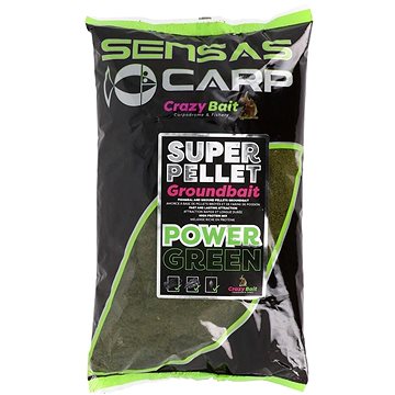 Sensas Super Pellet Groundbait Power Green 1kg (3297830438364)
