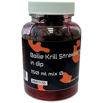Mastodont Baits Boilie in dip Krill Strawberry Bergamot 20/24mm 150ml (8594187923105)