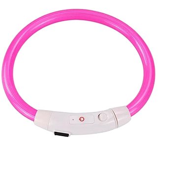 Surtep LED světelný obojek USB Barva Růžová (S2Tmhob45nad)