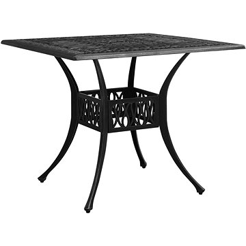 Zahradní stůl černý 90 × 90 × 73 cm litý hliník, 315589 (315589)