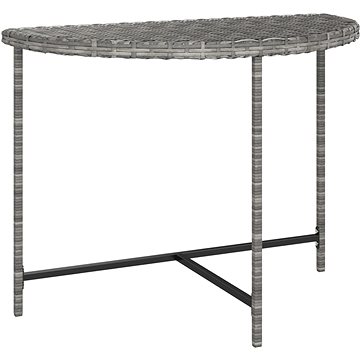 Zahradní stůl šedý 100 × 50 × 75 cm polyratan, 316653 (316653)