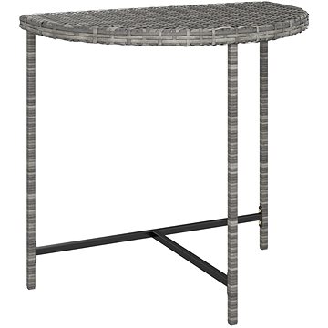 Zahradní stůl šedý 80 × 50 × 75 cm polyratan, 316655 (316655)